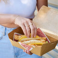 Custom Printed Restaurant Eco Friendly Disposable togo Takeout Lunch Boxes Tacos Packaging Holder Container Packing Food Box
