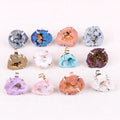 Fashion Open Ring Titanium Coated Agate Crystal Cluster Ring Adjustable Finger Ring