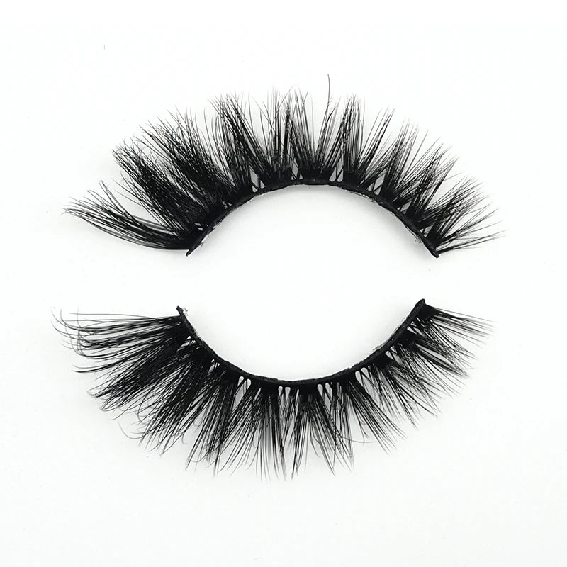 High Quality 3D Cat Eyelashes Custom Logo Natural False Eyelashes Handmade Full Strip Lashes Wholesale