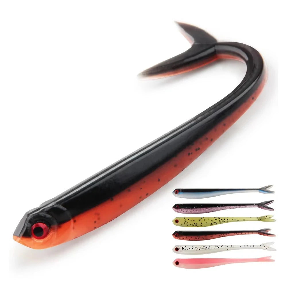 Spinpoler Bulk Small Soft Fishing Lure Cheap Artificial Bait Fork Tail Jerkbait Drop Shot Rubber for Rigging and Jigging Tackle