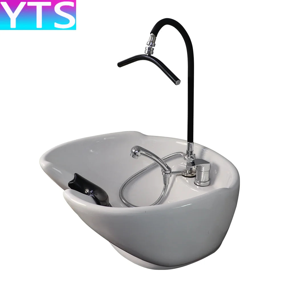Modern Design Salon Head Spa with Water Circulation Bending Shower and Pillow for Shampoo Bed Factory Supply