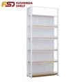 Supermarket Gondola Shelves Rack Heavy-Duty Single-Dual Sided Wooden Metal Metallic Display Store Advertising Steel Promotional