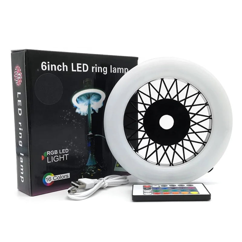 LOMINT Colorful Hookah Light LED Ring Lamp Grid Round Hole Buckle Shisha Nightclub Bar Smoking Party Atmosphere Embellish L012