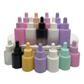 Wholesale 20ml 30ml 40ml Empty Gradation Cylindrical Glass Oil Bottle Essential Oil Bottle Dropper Frosted Serum Cosmetic Bottle