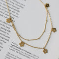 Wholesale Custom Women 18K Gold Plated Flower Necklaces Hypoallergenic Charm Jewelry Stainless Steel Flower Necklaces