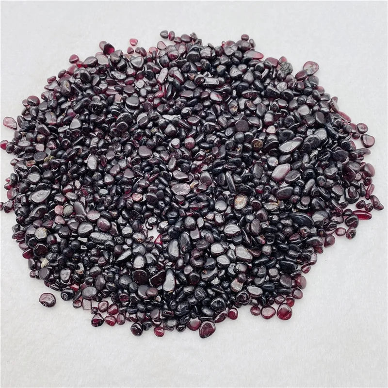 Natural Red Quartz Crystals Garnet Tumble Stone Healing Rough Garnet Gravel Stone for Decoration