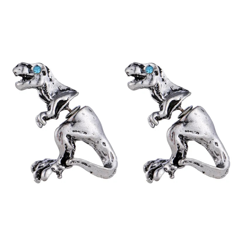 Trendy Gothic Men Punk Dinosaur Stud Earring Anime Earring Jewelry Accessories Aesthetic for Women Girls 1 Pair