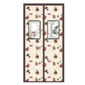 Custom Pattern Magnetic Screen Door with Visual Window - Self-Closing Mosquito Proof Mesh Door Curtain for Home/Garden
