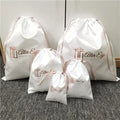 Custom Logo Satin Hair Bundles Dust Bag Custom Logo Gift Drawstring Pouch Silk Dust Bag Handbag Cover Dust Bag