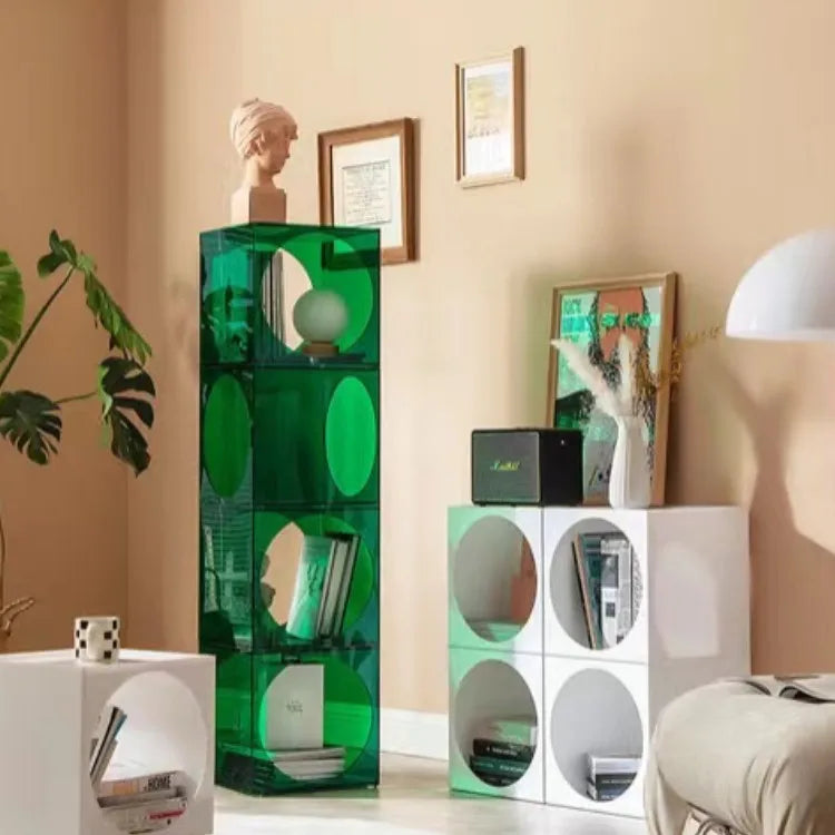 New Modern Design Mini Movable Sofa Acrylic Side Table Square Coffee Table Bedside Table