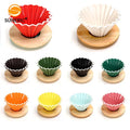 Cone Shape Inline Pour Over Ceramic Origami Coffee Dripper Bamboo Holder v Shape Hand Reusable Clever Filter Coffee