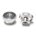 Metal Stainless Steel Compatible Straight Knurled Wheel Nut with Open End and Collar