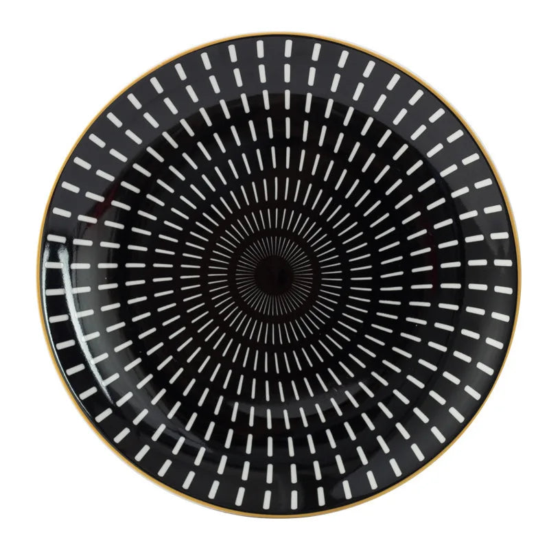 Hot Sale Eco-Friendly 6 Inch Porcelain Dinner Plates 8 Inch Ceramic Charger Plates 10 Inch Bohemian Style