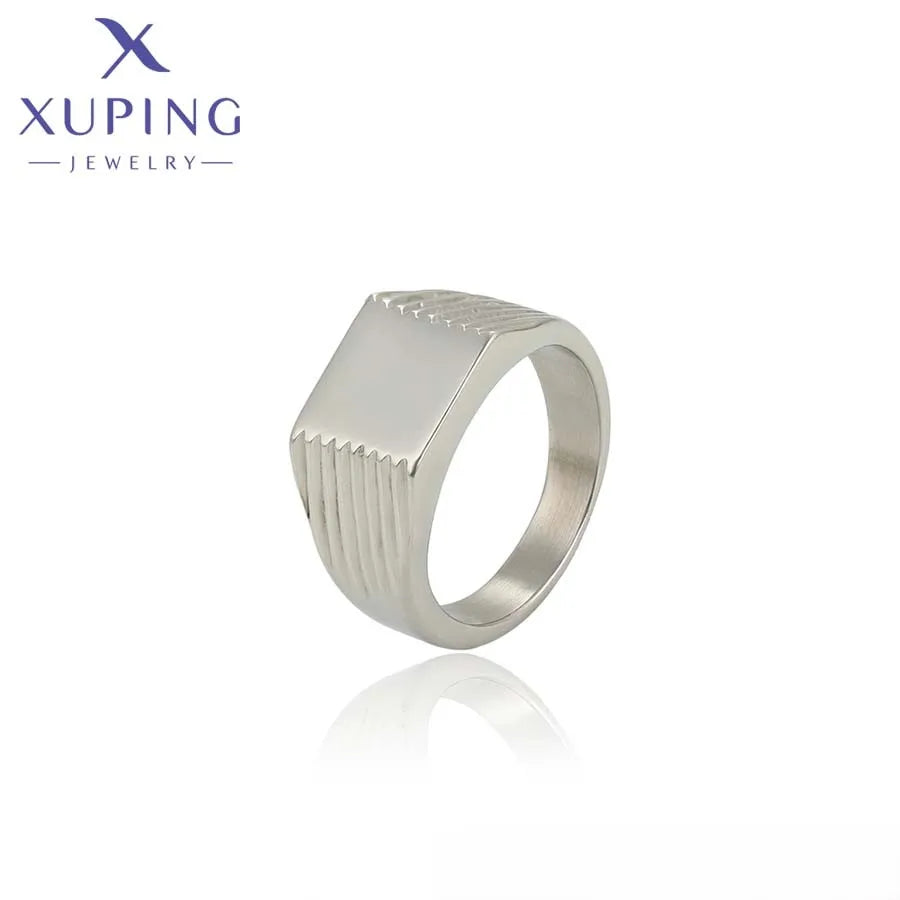 15687 XUPING JEWELRY Stainless Steel Jewelry Minimalist Fashion Fine Couple Engagement Adjustable Jewelry Ring