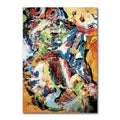 Hand Painted Home Decor Abstract Framed Famous Large Colorful Canvas Handmade Oil Painting Art Work Living Room