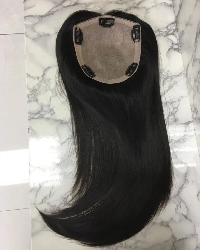 Hot Sale Remy Hair Topper Silk Skin Base Vietnamese Hair Piece Real Human Hair Topper Women 100% Virgin Human