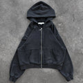 US Free Tax Heavyweight 100% Cotton Fleece Oversized Blank Vintage Acid Wash Zip up Hoodie Customized Logo Hoodies