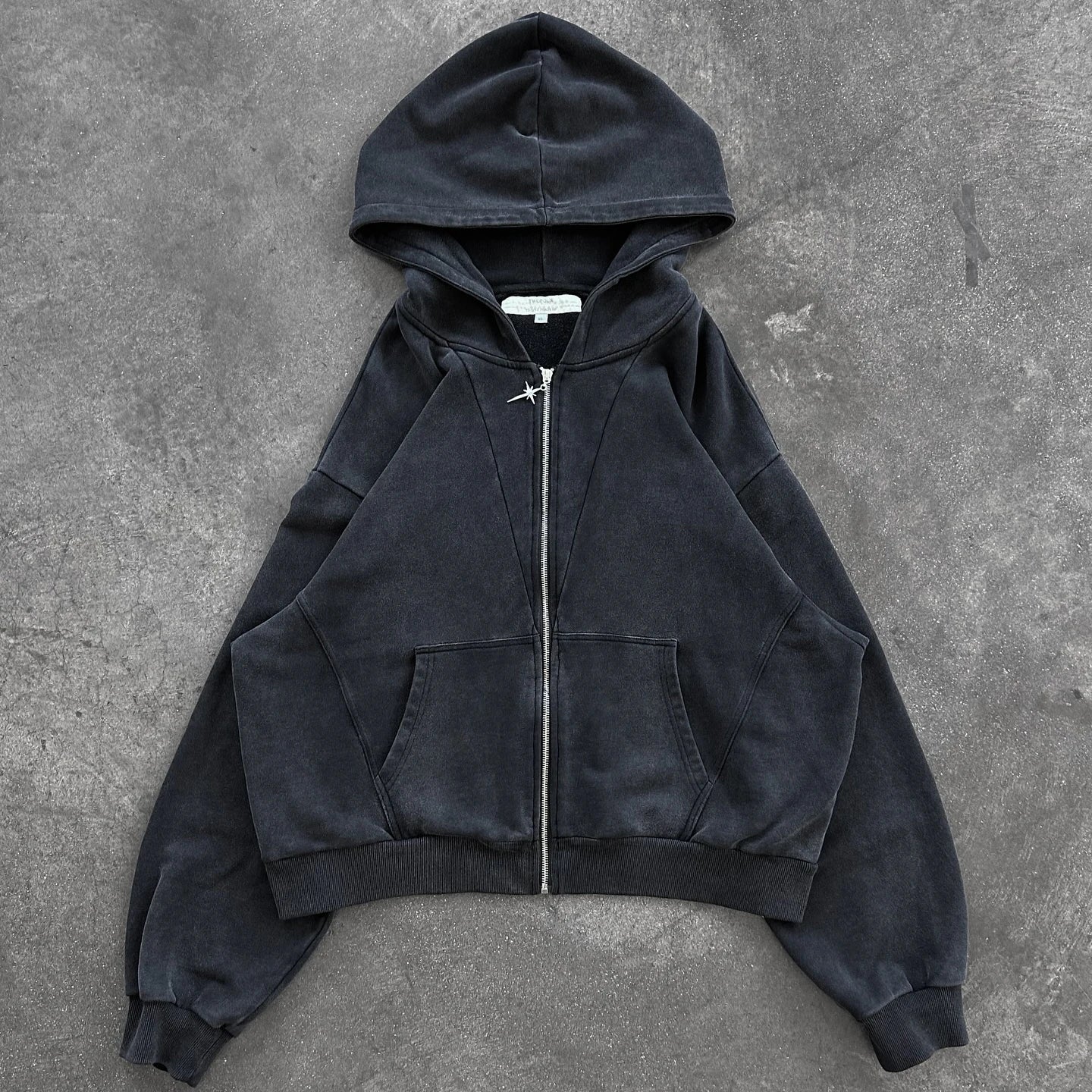 US Free Tax Heavyweight 100% Cotton Fleece Oversized Blank Vintage Acid Wash Zip up Hoodie Customized Logo Hoodies