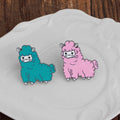 Cartoon Cute Alpaca Brooch Metal Hard Enamel Lapel Pin Clothing Bag Accessories