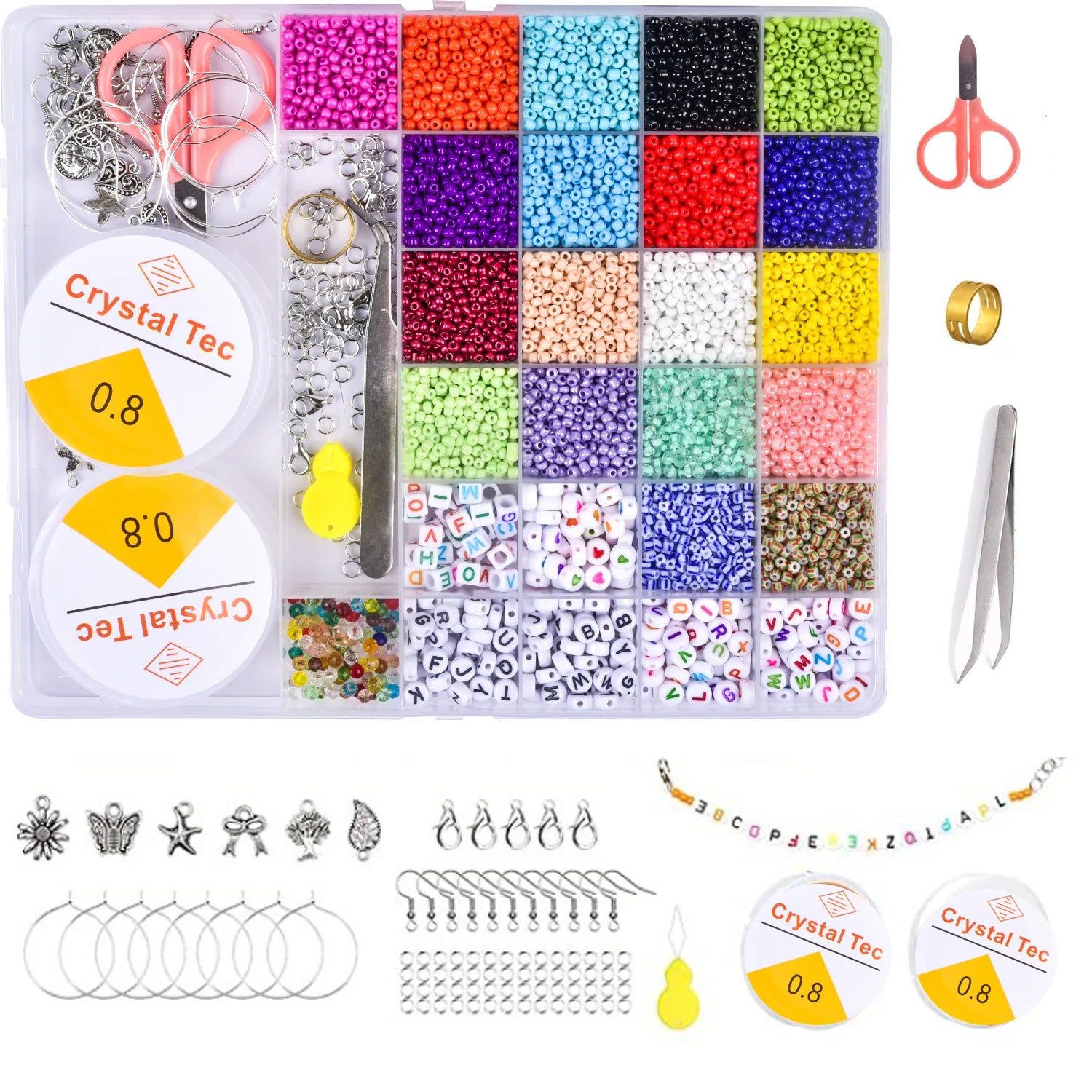 Bracelet DIY Loose Seed Beads Set for Handmade Jewelry Making Accessories Materials