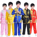 Children's Martial Arts Performance Costume Training Sequin Chinese Kung Fu Embroidered Dragon Set