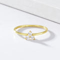 New Arrival Best Seller 925 Silver Zircon Three Stone Rings Charm For Woman Custom Turkish Fine Engagement Fashion Ring