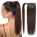 Real Human Hair Ponytail European and American Women's Straight Hook Ponytail Human Hair Extension