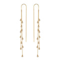 New Style S925 Sterling Silver Long Tassel Earrings Inlay Diamond Earring Wire Ear Fashion Jewelry Earrings Women Girls Gift
