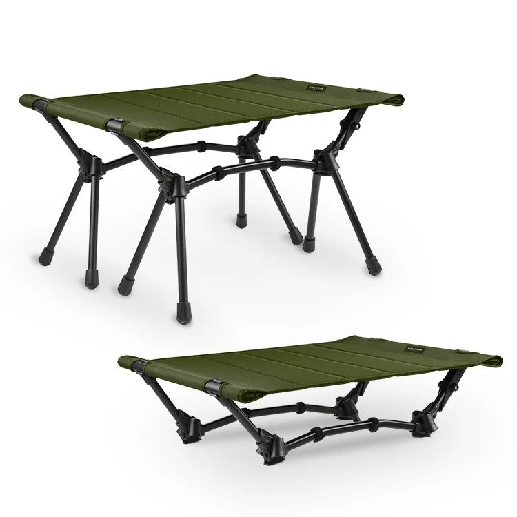 KingGear New Arrive Modern Outdoor Multifunction Portable Foldable Camping Table with Customized Color Aluminum High Low Design
