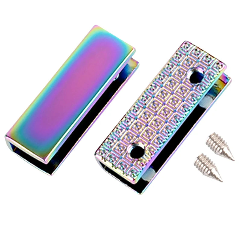Ivoduff 25mm Rainbow Handbag Purse Hardware Strap Ends Clip