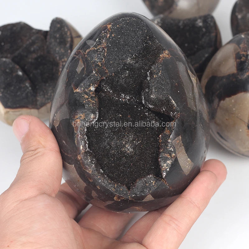 Natural Big Dragon Stone Septarium Septarian Stone Egg Heart-shaped Geode for Sale