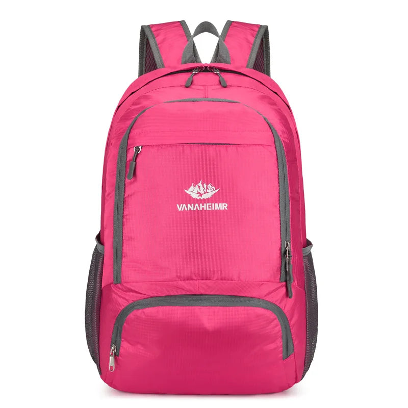 Original Factory Custom Logo Back Pack Hiking Travel Bag 210d Polyester Folding Backpacks for Casual Sports Backpacks Bag