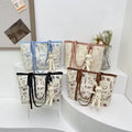 2026 New High-End Shoulder Bag PU Leather Large Capacity Tote Bag Graffiti Fashion Women's Handbag