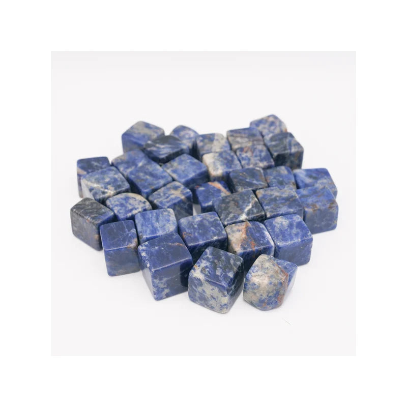 Factory Price Wholesale Natural Quartz Crystal Gravel Stones Tumbling Sodalite Tumbled Stone