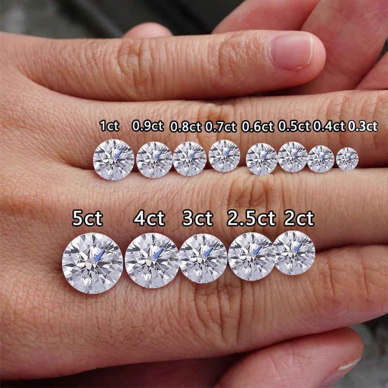 Hot Sale 0.5ct 1ct Round Cut D VVS-VS IGI Lab Grown Diamond HPHT Diamond with IGI Certificate
