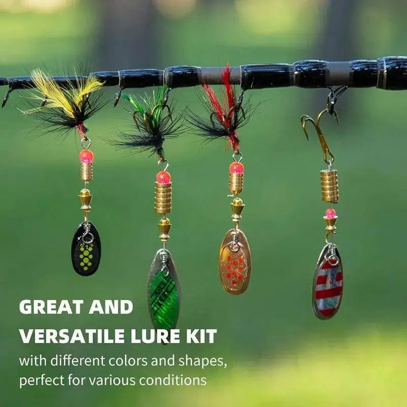 10PCS/Box Fishing Spoon Lure Set Bass Fishing Bait Metal Fishing Spoons With Plastic Box