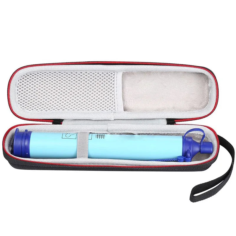 For & for Steel Personal Water Filter Carry Travel Case with EVA Zipper Bag-Waterproof & Shockproof