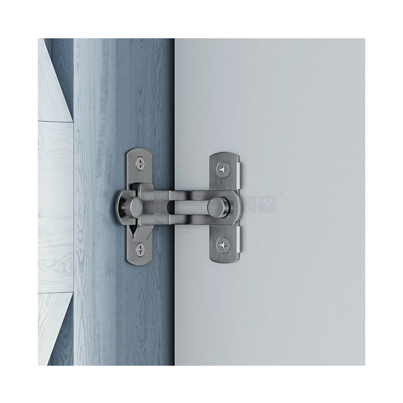 Sliver 90 Degree Right Stainless Steel Angle Door Latch Buckle for  Barn Doors and Window Lock