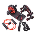 Top Seller 2023 6 in 1 ABS Black Ab Wheel Roller Kit Multi Set Home Use Waterproof Unisex 1.5KG Yewayoga