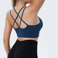 FLW Custom High Quality Lightweight Breathable Nylon High Support Fitness Yoga Wear Gym Workout Backless Crop Sports Bra for