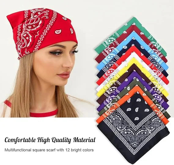 Wholesale Fast Delivery Cotton Square Scarf Logo Design Custom Made Sports Bandana Scarf in Stock