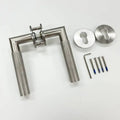 Factory Direct Sale Modern Stainless Steel Knurled Interior Set Children Safe Doors Locker Lever Entrance Door Handle
