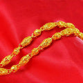 Gold Jewelry Dubai Olive Bead Gold Plated Craft One Drop Shipping Men's Hollow Necklace