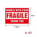 Wholesale Fragile Stickers Careful Warning Sticker Transport Label Decorative Vinyl PVC Custom