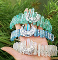 Diy Diy in Stock Natural Crystal Rainbow Crown Hairband Bridal Headdress Party Moon Tree Hairband Comb