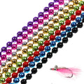 Wholesale 45/60cm Fly Tying Metal Bead Chain Colorful Copper Dumbbel Chain Eyes Bead Head 1.2-4.5mm Nymph Fly Tying Material