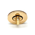 Metal Handbag Purse Lock Buckle Accessories 35x27mm Light Gold Oval Shape Turn Lock
