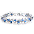 Wholesale Hot Fashion Korean Bracelet for Women Fine Flash Diamond AAA Zircon Platinum Plated Gemstone Bracelet