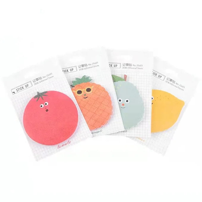 Fruit Shape Pineapple Apple Love Pure Color Customizable Lovely Clouds Sticky Notes
