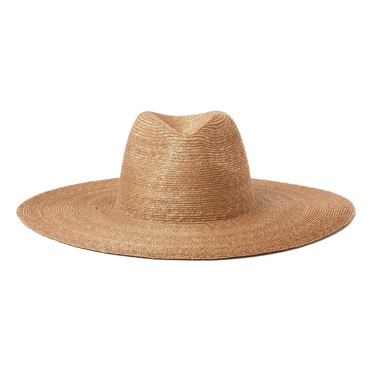 X1006  New Casual Natural Women Ladies Wide Brim Summer Sun Beach Wheat Straw Hat Ribbon Boater Flat Top Straw Hats With Ribbon